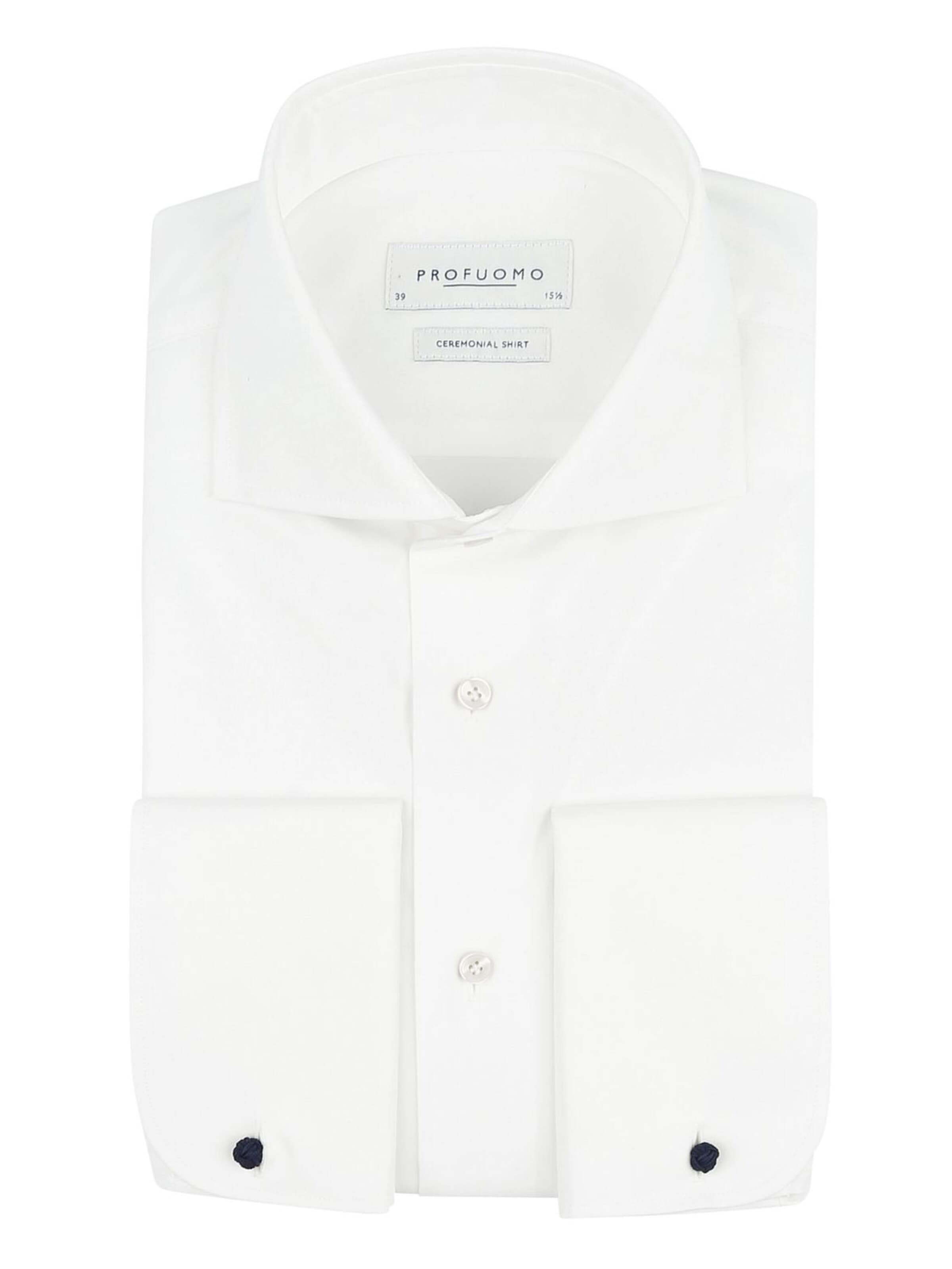Profuomo Slim Fit Hemd‌‌‌‌ in Weiß: Vorderseite