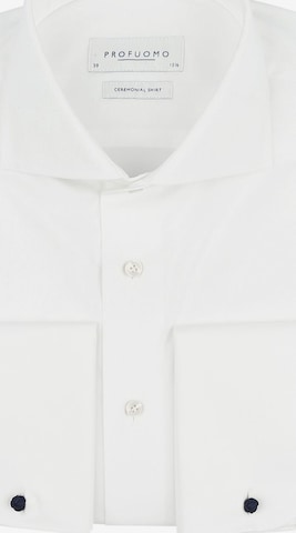 Coupe slim Chemise Profuomo en blanc : devant