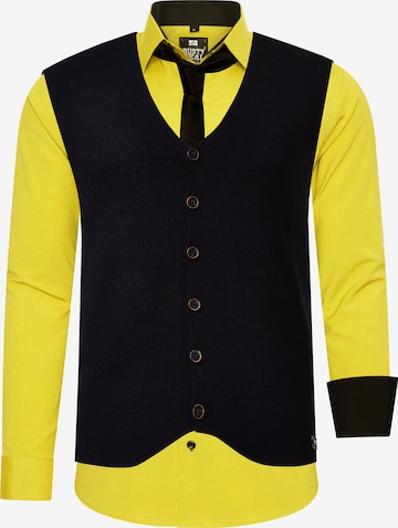 Rusty Neal Overhemd in Geel: voorkant