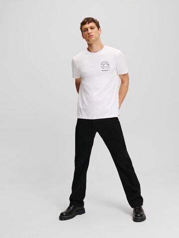 Karl Lagerfeld Shirt ' IKONIK Outline ' in Weiß