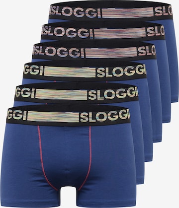 SLOGGI Boxer shorts 'men GO ABC Natural H' in Blue: front