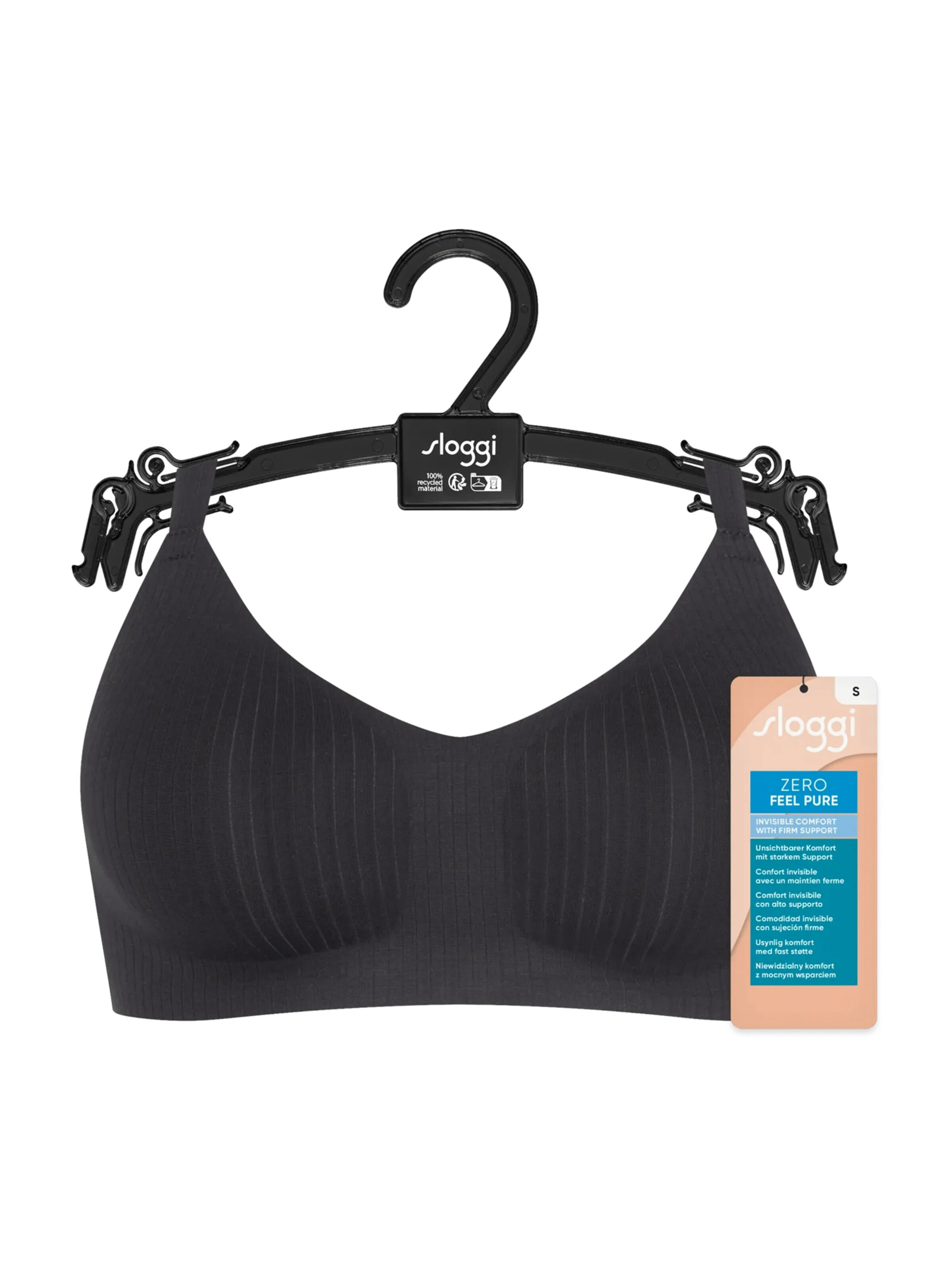 SLOGGI Бюстье Бюстгальтер 'ZERO Feel Pure' в Черный