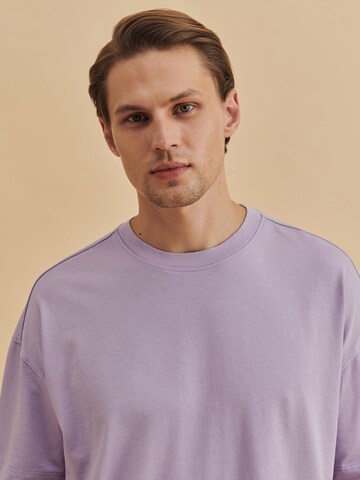 DAN FOX APPAREL Koszulka 'Erik' w kolorze fioletowy