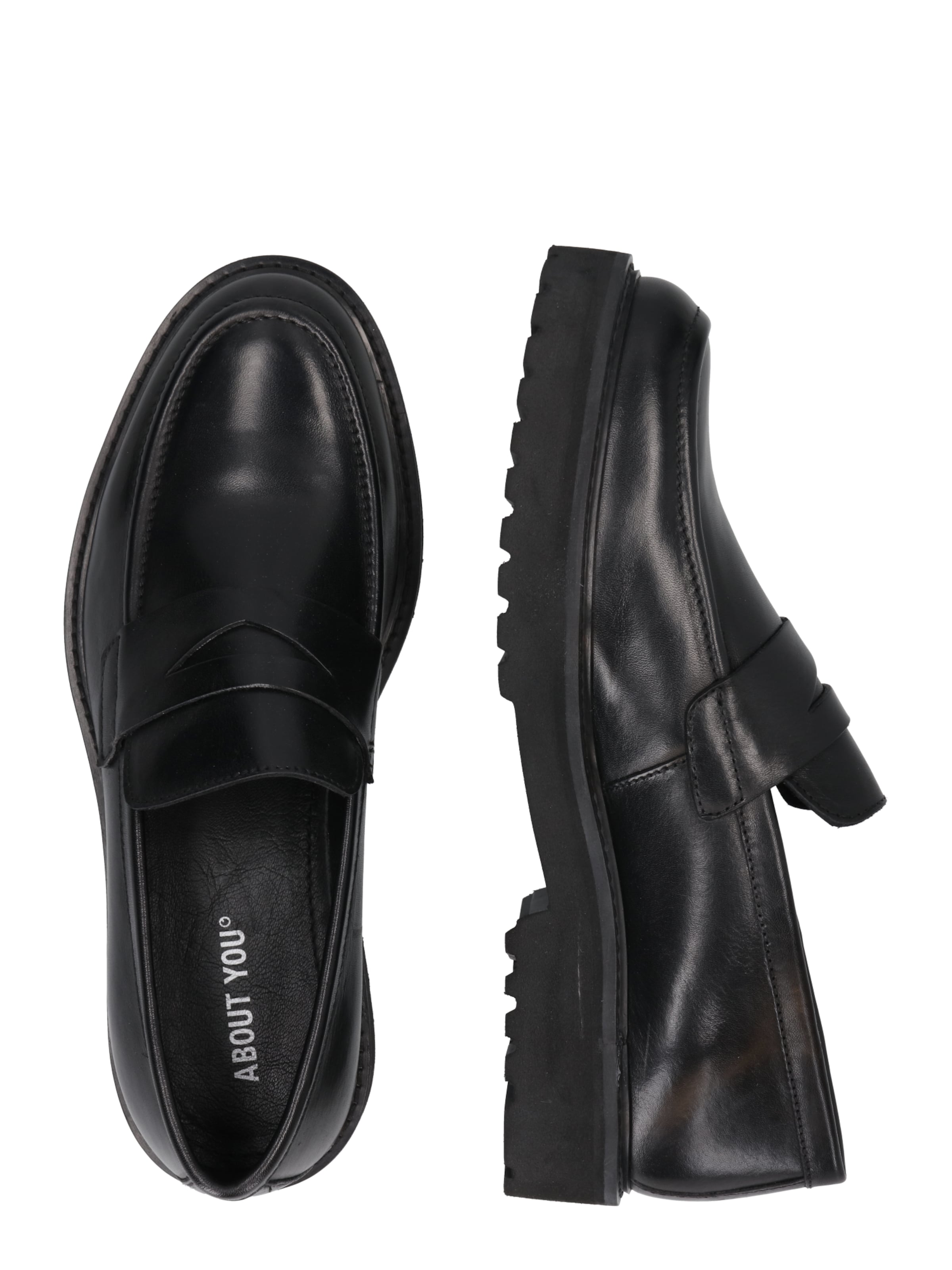 ABOUT YOU - Sapato Slip-on 'Jean' em preto
