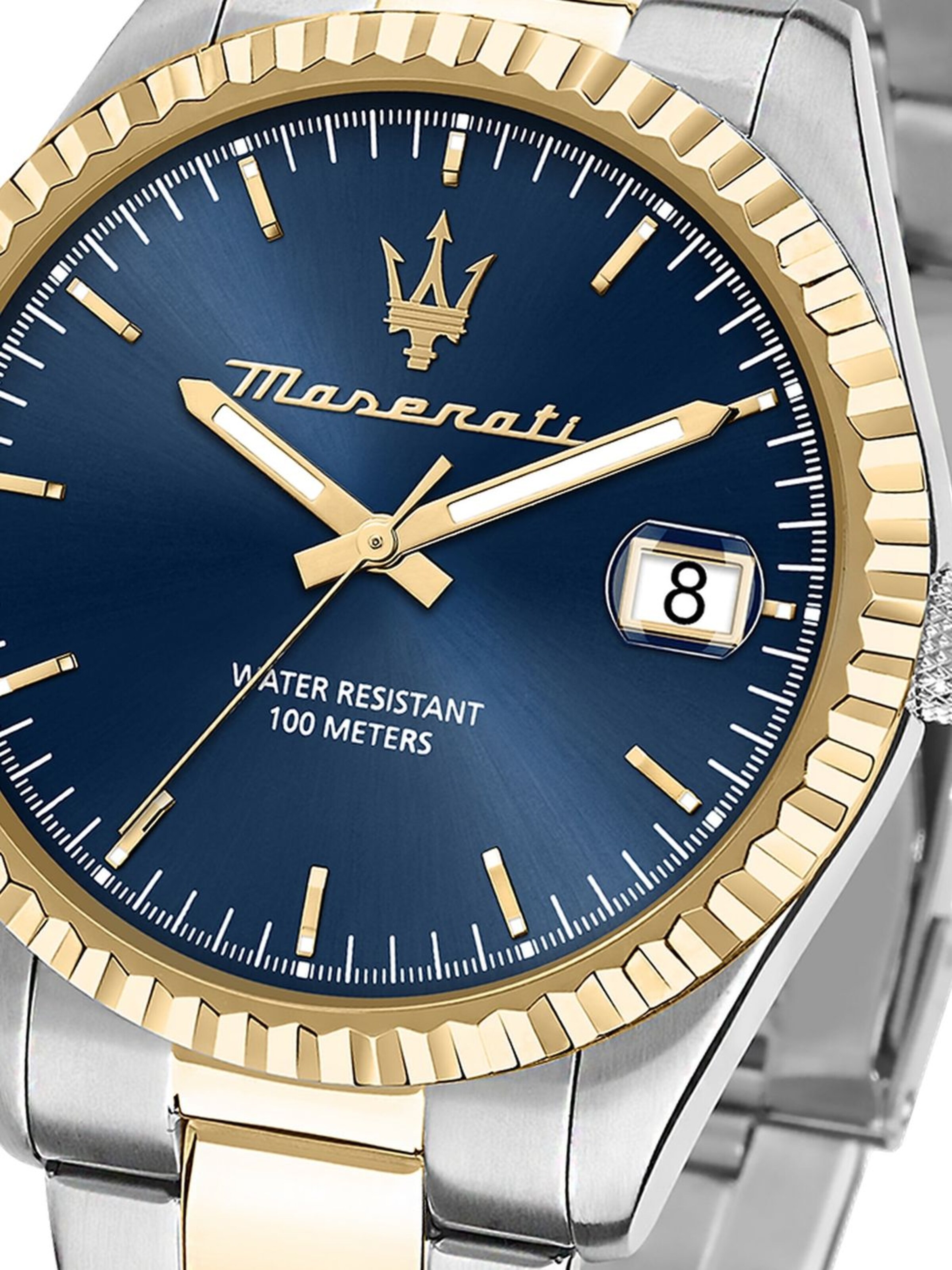Montre à affichage analogique Maserati en argent