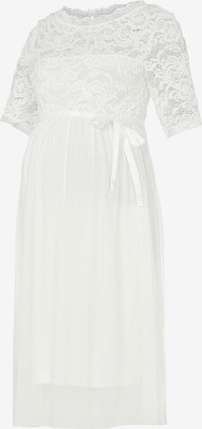 Robe 'Mivana' MAMALICIOUS en blanc : devant