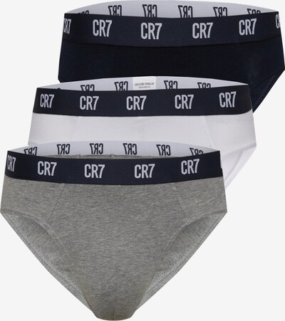 CR7 - Cristiano Ronaldo Slip en bleu nuit / gris chiné / blanc, Vue avec produit