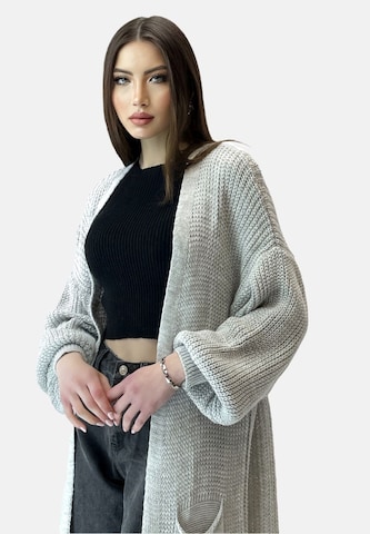 Elara Gebreide mantel in Grijs