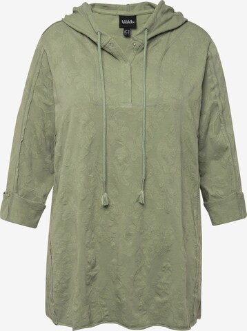 Ulla Popken Sweatshirt in Groen: voorkant