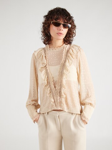 ONLY Blus 'SILA' i beige: framsida