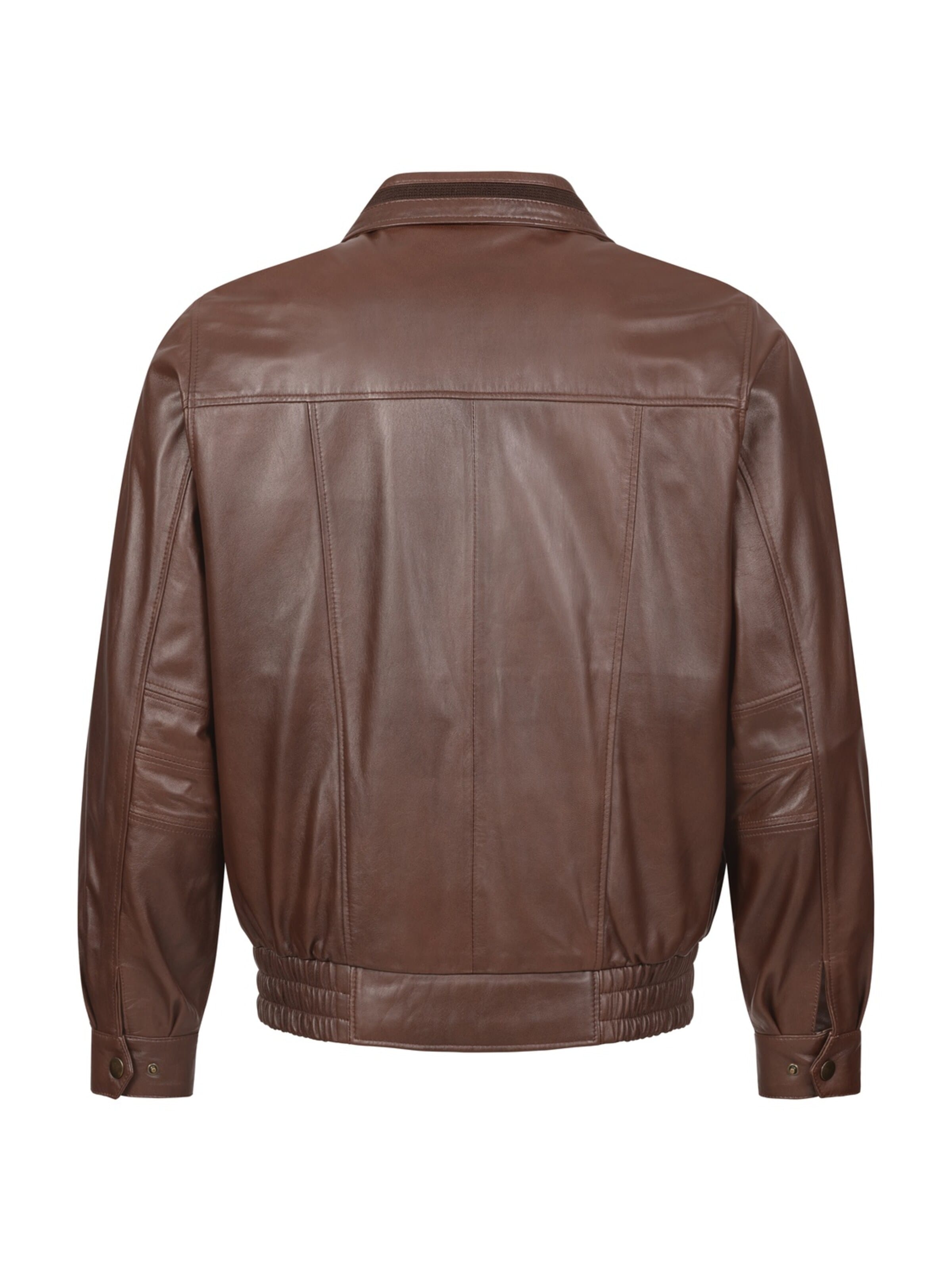 Mouflon Between-Season Jacket 'Harry Lederblouson' in Brown