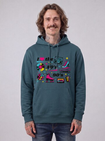 Sweat-shirt '80s Love' Watapparel en vert : devant