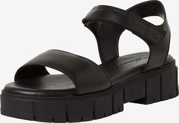 Sandales TAMARIS en noir : devant