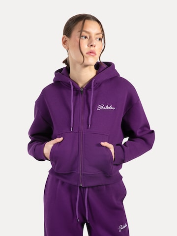 Smilodox Sweatjacke 'Enara' in Lila: Vorderseite