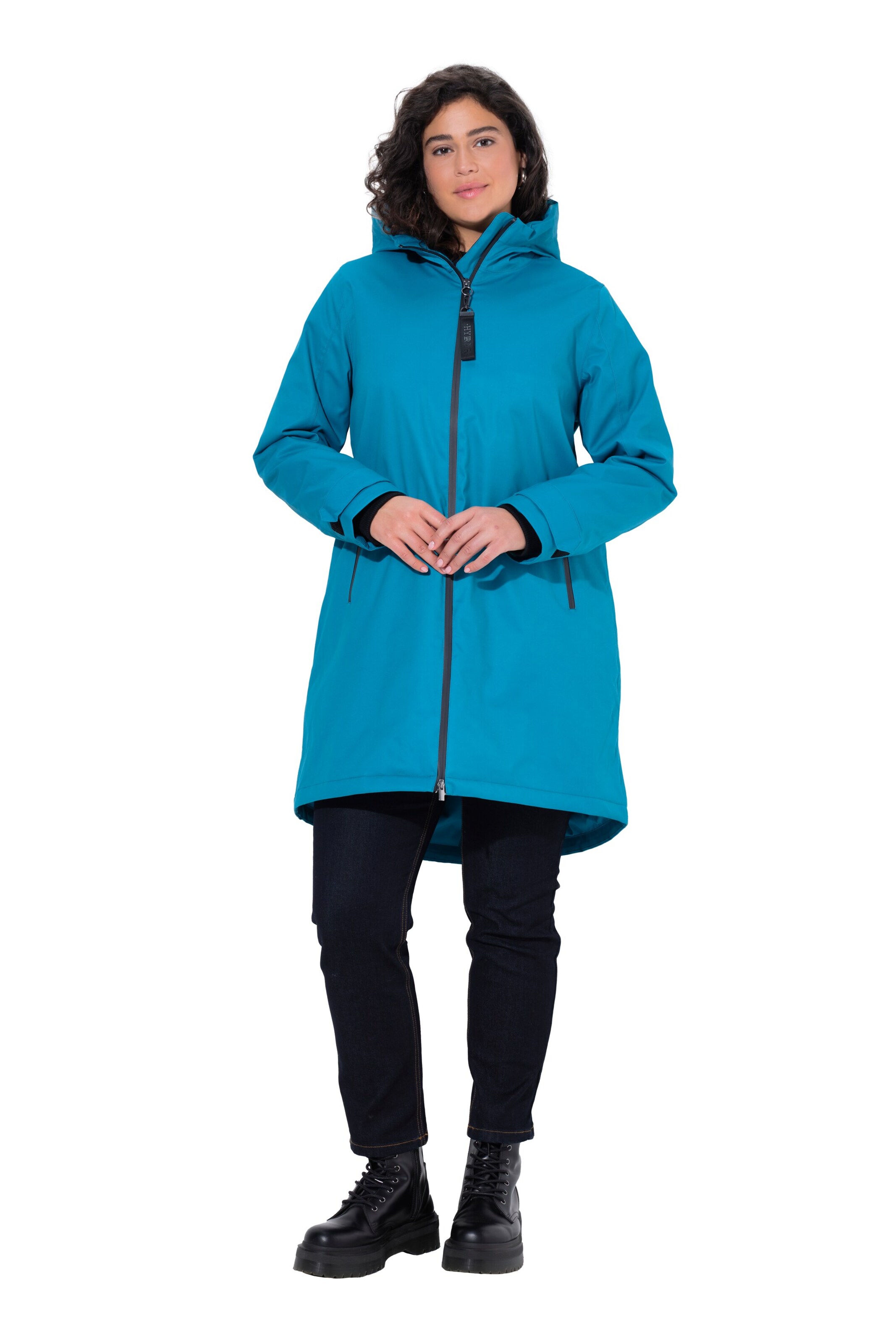 Manteau fonctionnel Ulla Popken en bleu : devant