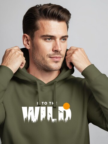 Neverless Sweatshirt 'Into the Wild'‌ in Grün