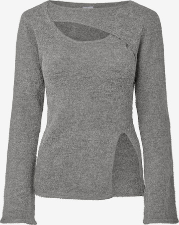PIECES Pullover 'VALLIE' i grå: forside