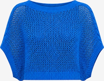 Süel knitwear - Top de punto 'Birthday' en azul: frente