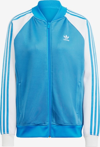 ADIDAS ORIGINALS Zip-Up Hoodie 'Adicolor Classics' in Blue: front