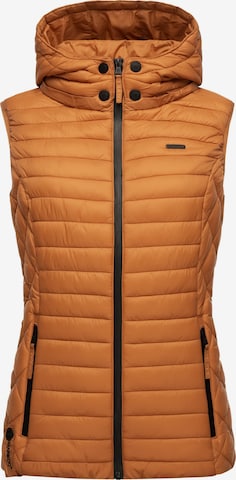 MARIKOO Bodywarmer 'Hasenpfote' in Oranje: voorkant