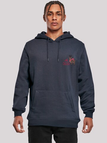 F4NT4STIC Sweatshirt 'Christmas Deer' in Blue: front