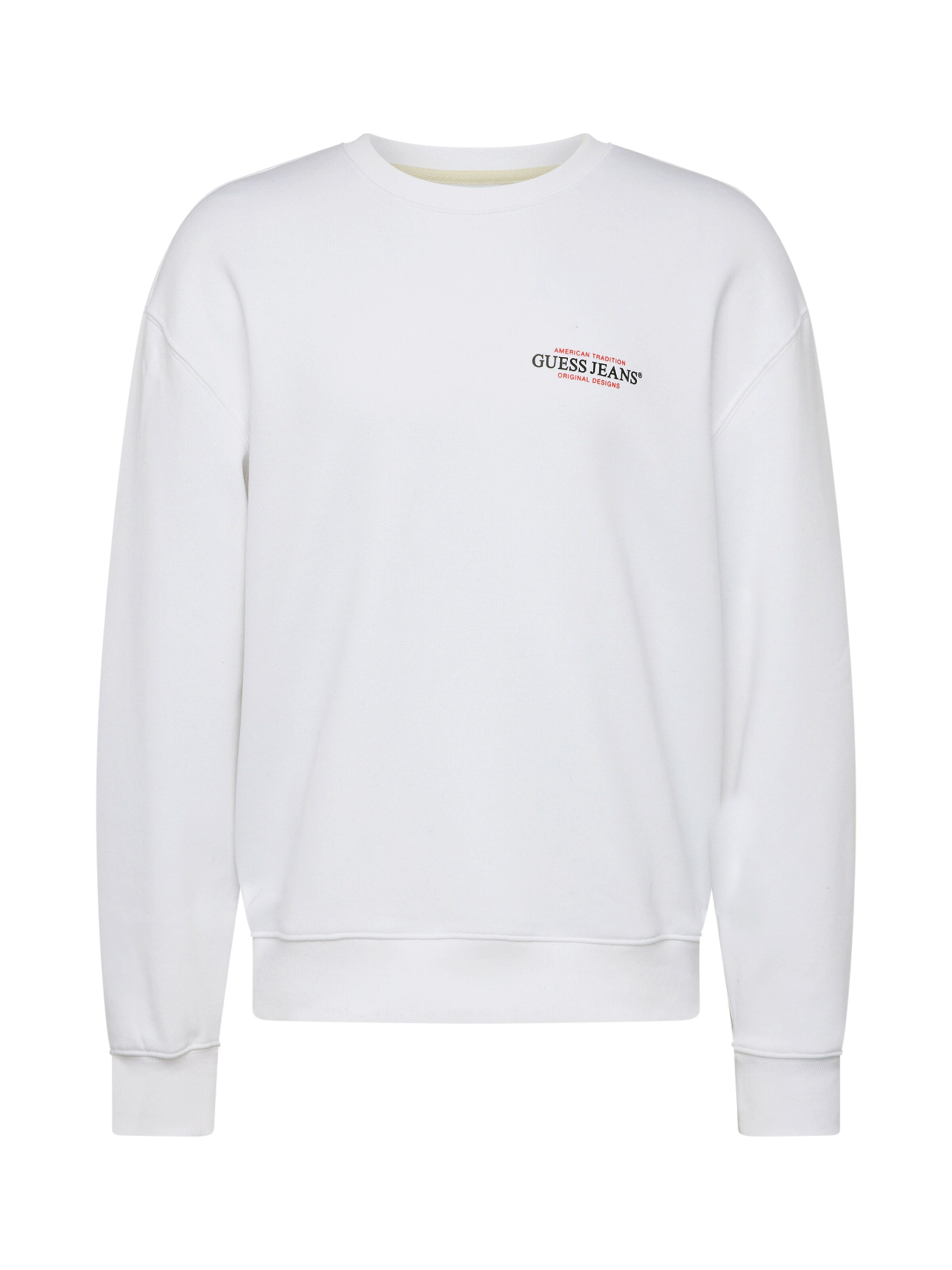 GUESS JEANS Mikina - Biela: predná strana