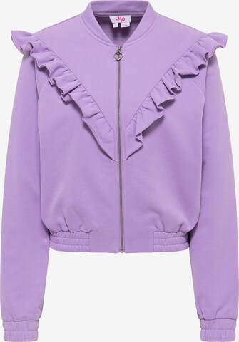 MYMO Zip-Up Hoodie in Purple: front