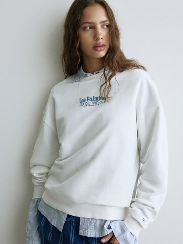 Pull&Bear Tréning póló 'PACIFIC' - fehér