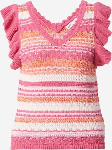 ONLY - Top de punto 'FREIDA' en rosa: frente