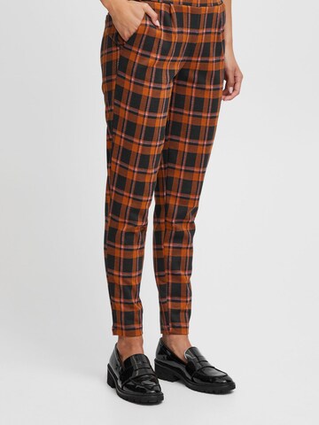 Regular Pantalon chino 'IHKATE' ICHI en orange : devant