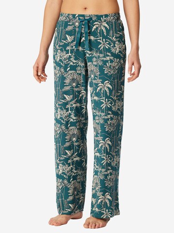 SCHIESSER - Pantalón de pijama 'Mix+Relax' en verde: frente
