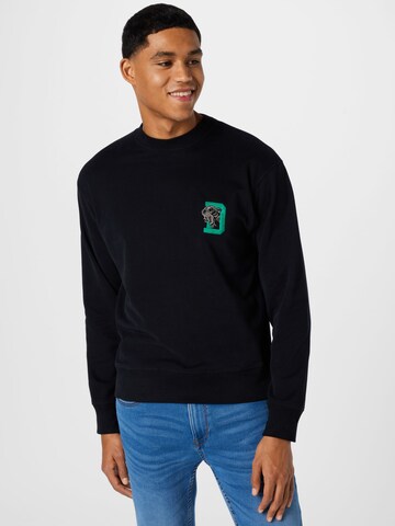 DRYKORN Sweatshirt 'FELIX TIGER' in Black: front
