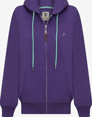 DENIM CULTURE Sweat jacket 'Arely' in Purple: front