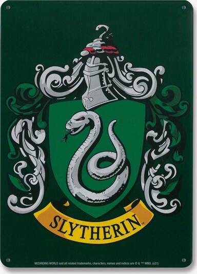 LOGOSHIRT Blechschild 'Harry Potter - Slytherin' in mischfarben, Produktansicht