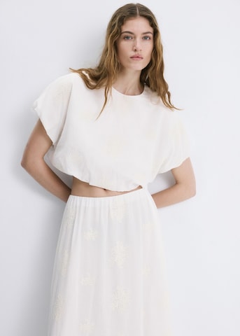 MANGO Blouse 'Cayote' in White: front