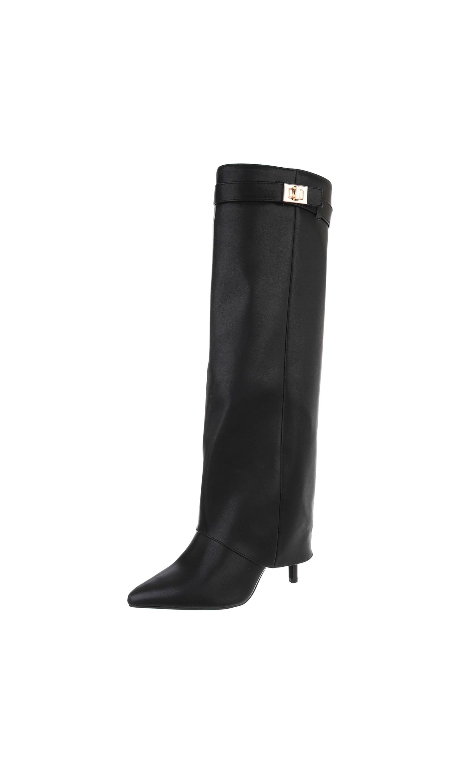 Ital-Design Stiefel in Schwarz: Vorderseite