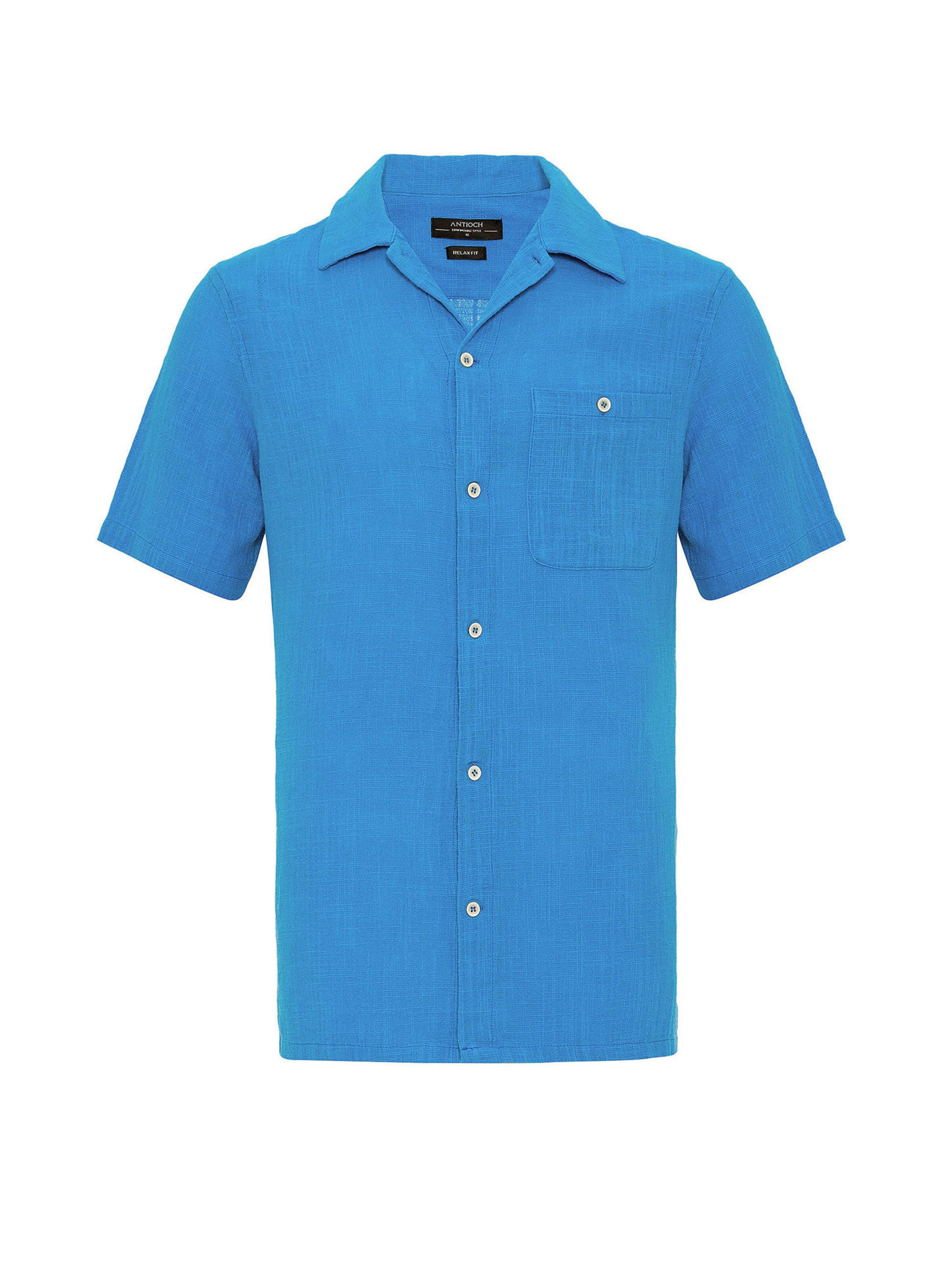Antioch Rovný strih Košeľa - Modrá: predná strana