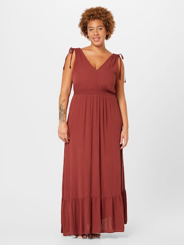 ABOUT YOU Curvy Summer Dress 'Candy' in Brown: front