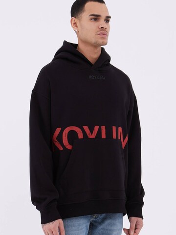 Koyumi Sweatshirt 'Unisex Oversize Hoodie – 3-Faden Stoff, innen angeraut , Suheyla Love it' in Black