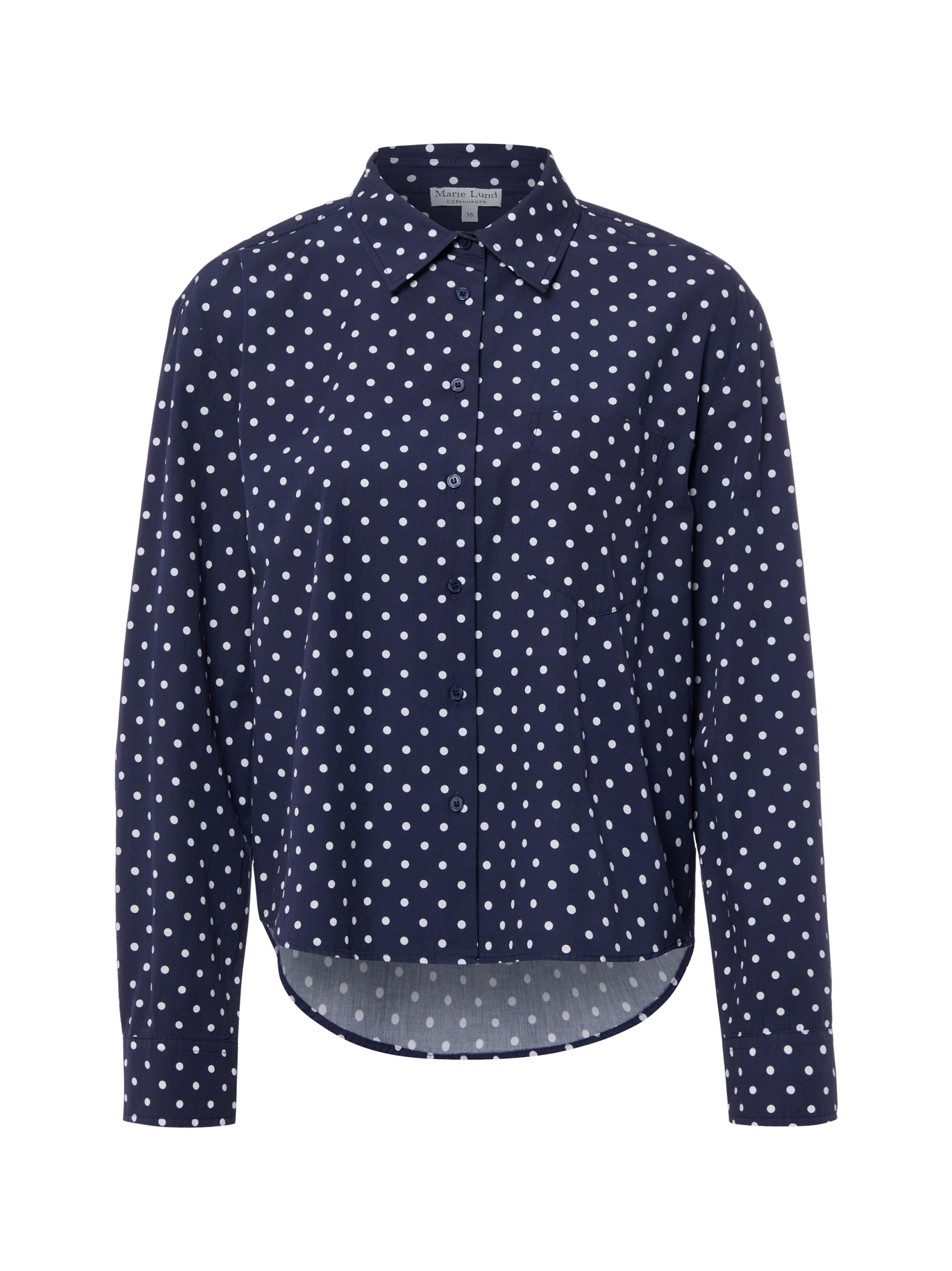 Marie Lund Blouse ' Medina ' in Blauw: voorkant