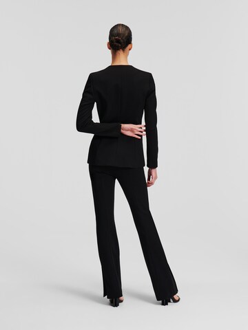 Karl Lagerfeld Zvonový Kalhoty 'Tailored Punto' – černá