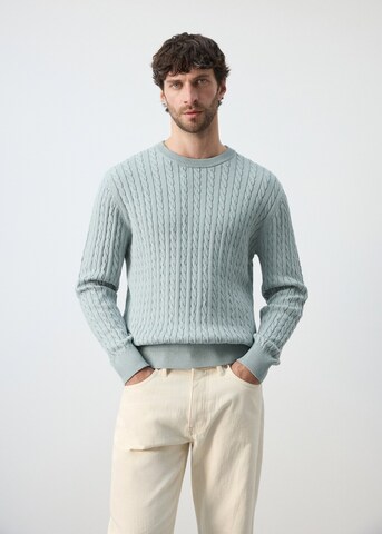 MANGO MAN Sweater 'Muguet' in Green: front