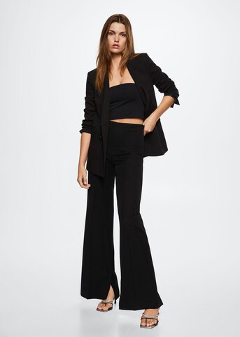 MANGO Wide leg Pleated Pants 'Planito' in Black