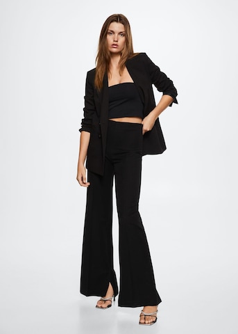 MANGO Wide leg Pantalon 'Planito' in Zwart