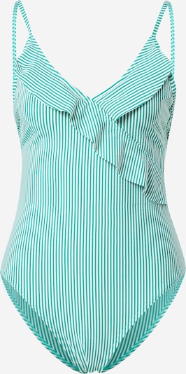 BeckSöndergaard Badpak 'Striba Frill' in de kleur Jade groen / Wit, Productweergave