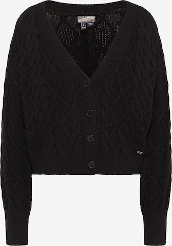 DreiMaster Vintage Knit cardigan in Black: front