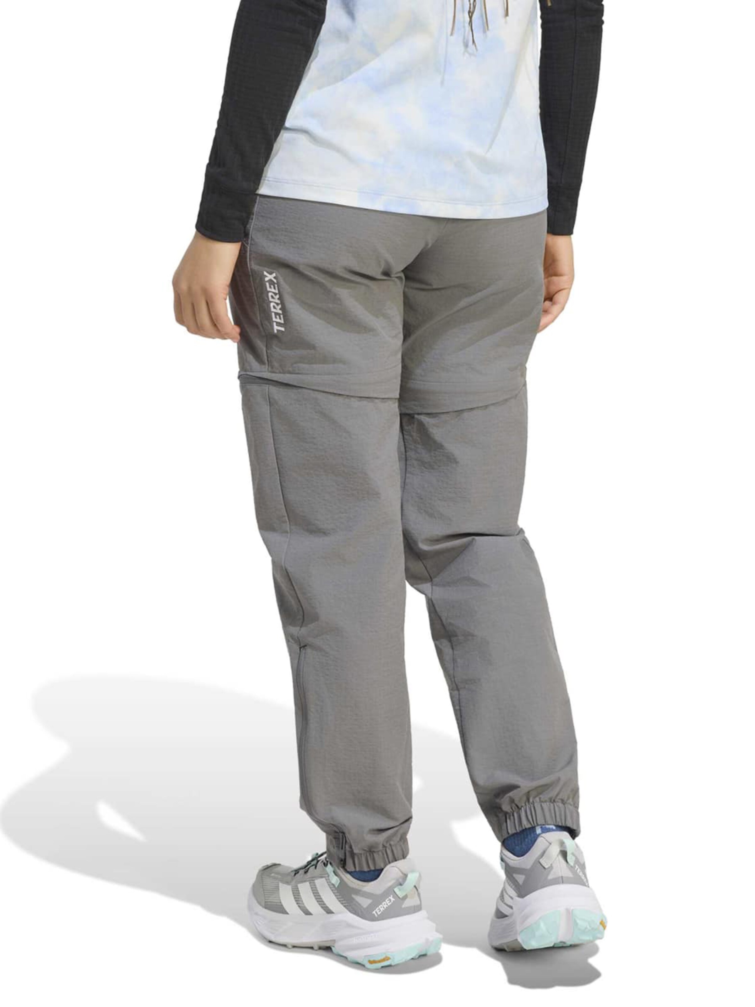 ADIDAS TERREXSlimfit Hlače za vanjske uvjete 'XPR' - siva boja