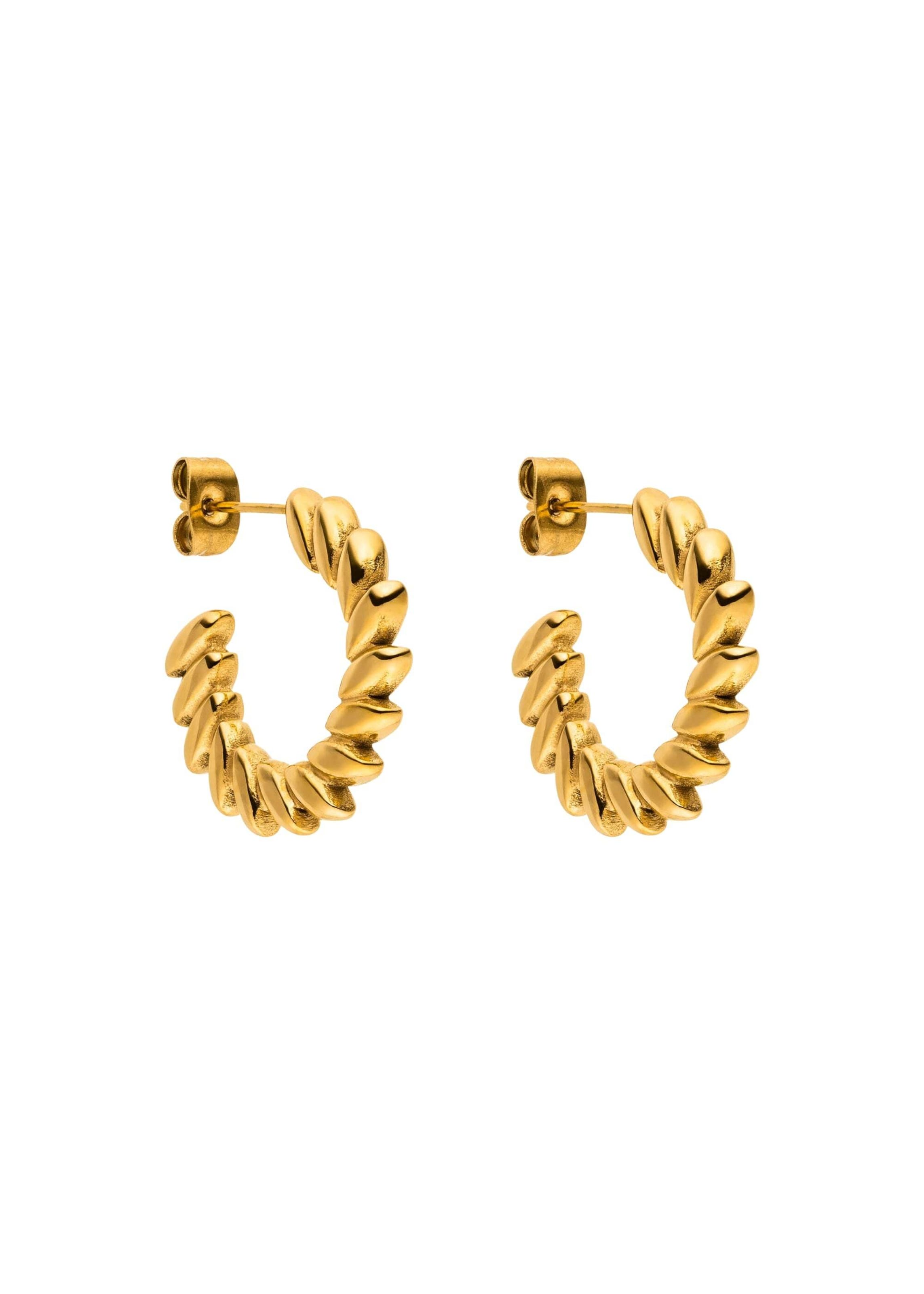 Boucles d'oreilles 'Big Leaf' PURELEI en or : devant