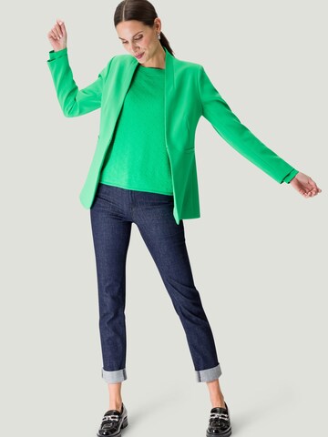 zero Pullover mit Punktstickerei in Grün