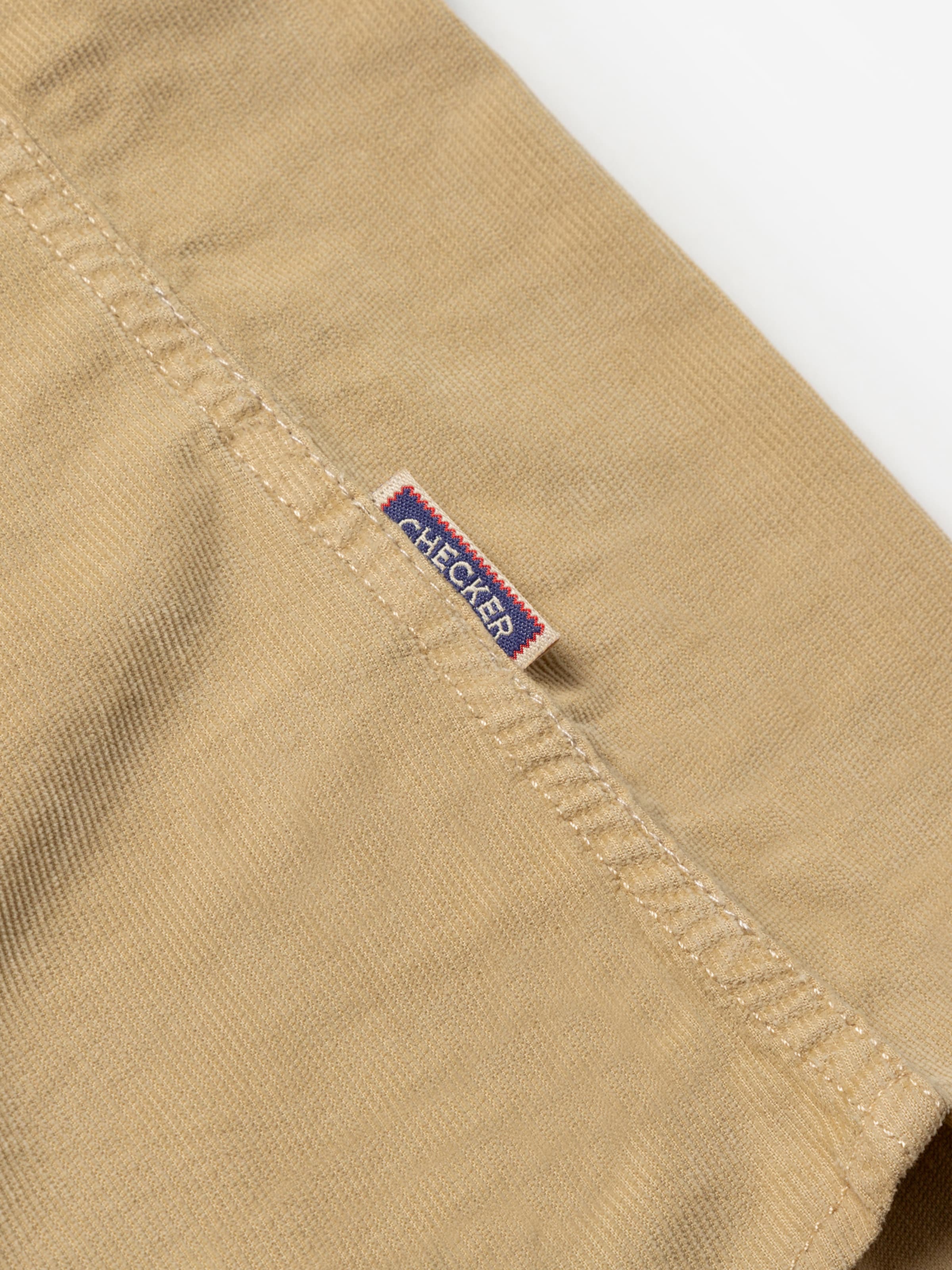 Coupe regular Chemise ' Dynasty Cord ' Checker en beige